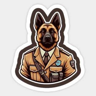 Belgian Malinois Soldier Sticker